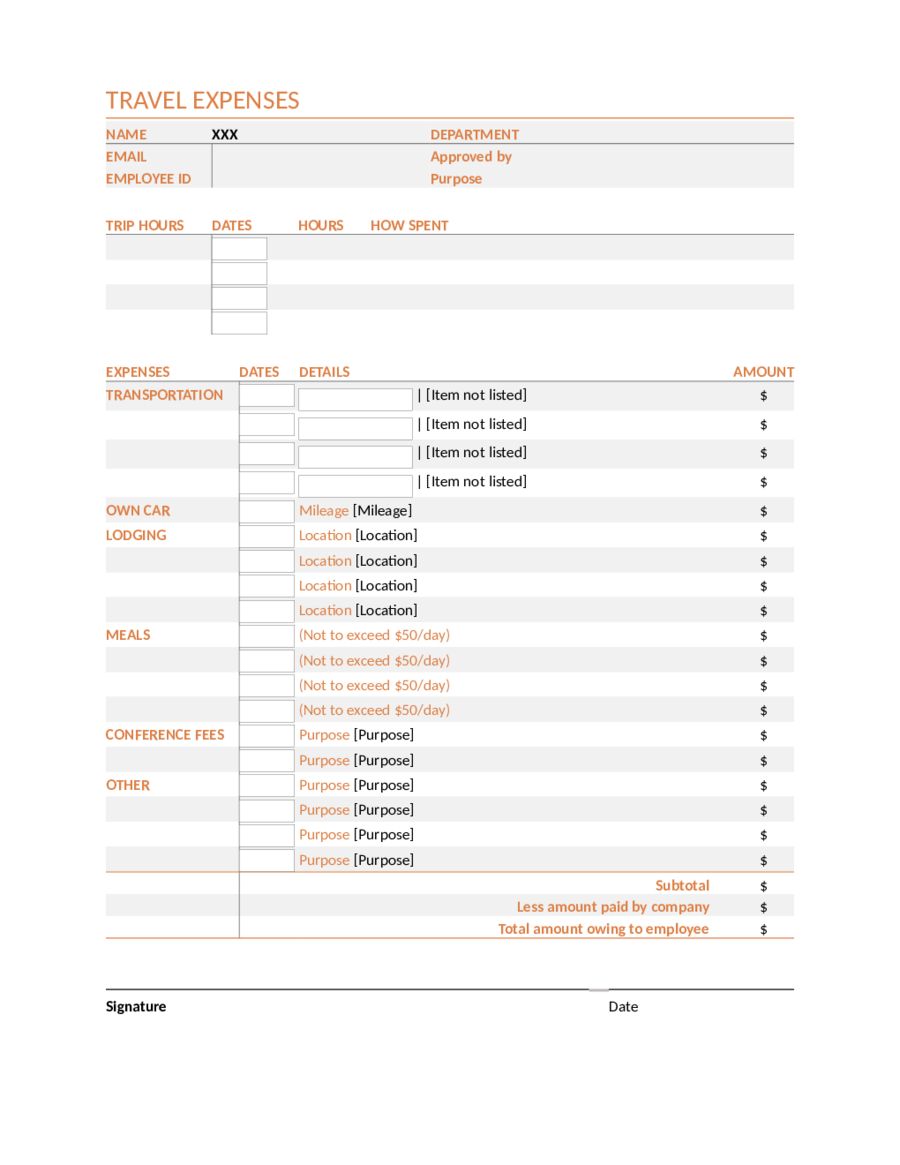 2024 Expense Report Form Fillable Printable Pdf And Forms Handypdf 2884