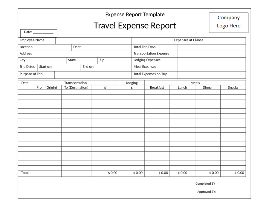 2025 Expense Report Form - Fillable, Printable PDF & Forms | Handypdf