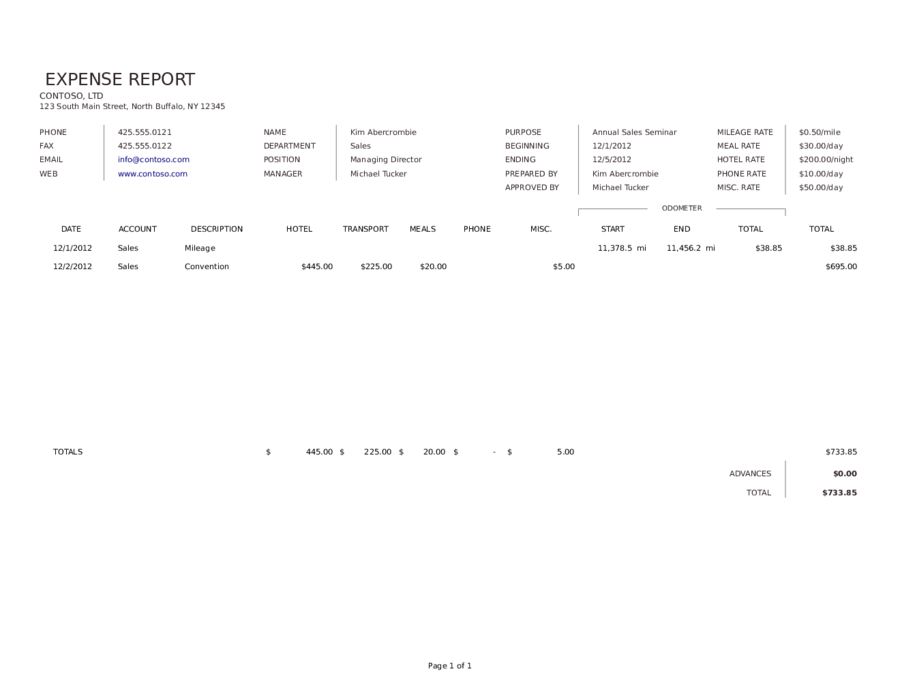 2022 Expense Report Form Fillable Printable Pdf And Forms Handypdf 0867