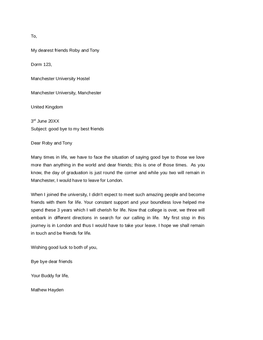 13 Farewell Letter Templates - Fillable, Printable PDF & Forms