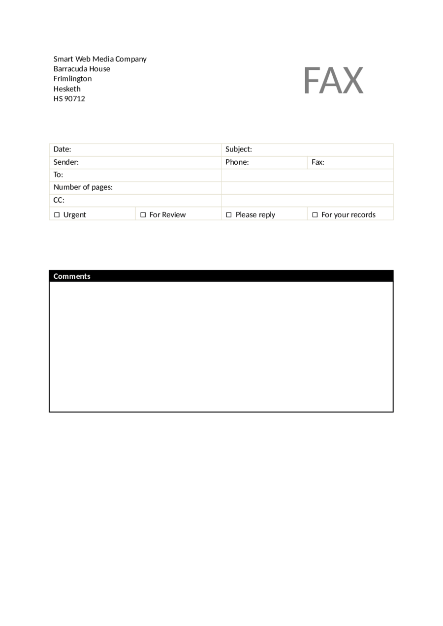 fax cover sheet word template edit fill sign online handypdf