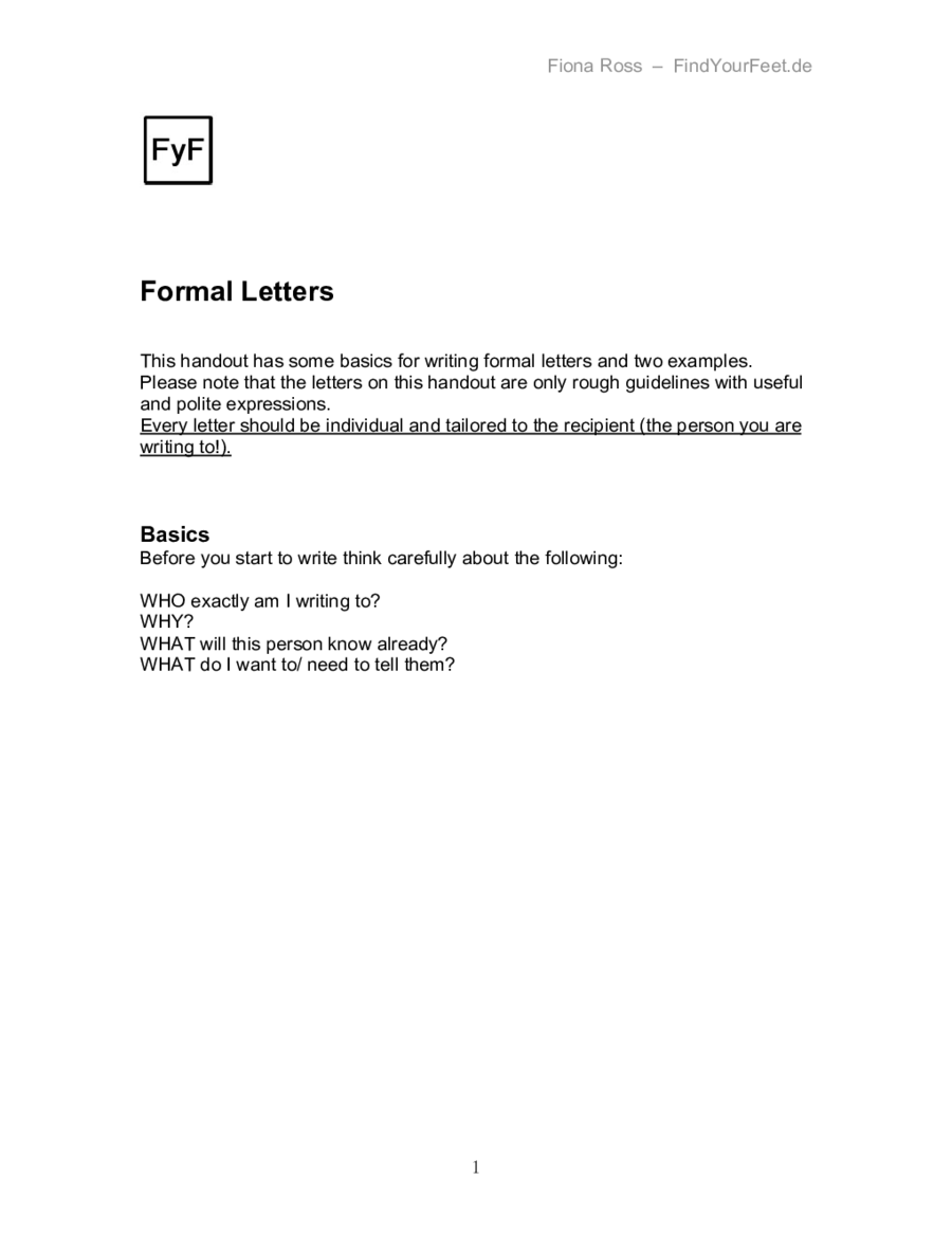 Formal Letter Format Template Edit Fill Sign Online Handypdf 8164