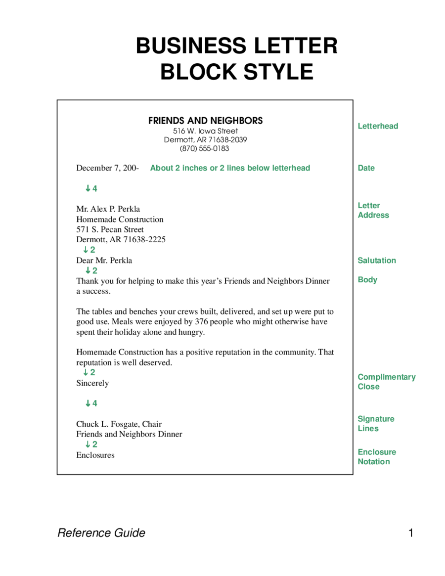 Formal Letter Sample-Business Letterblocks Style