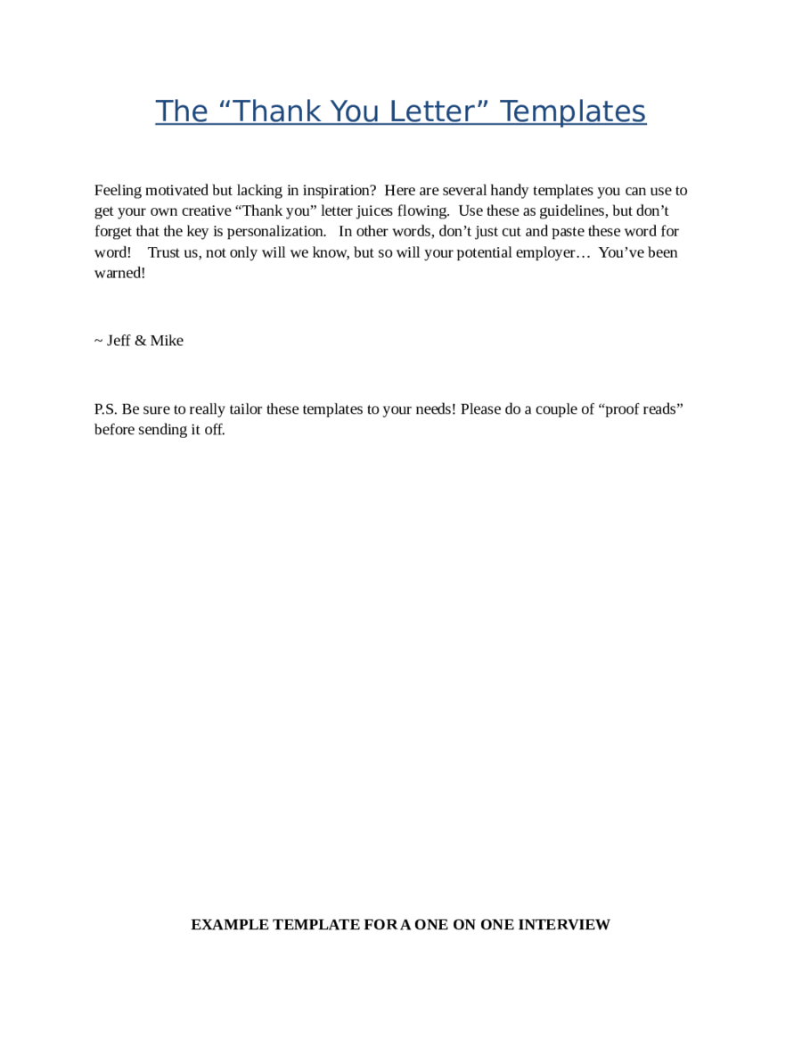 Formal Thank You Letter Examples - Edit, Fill, Sign Online  Handypdf