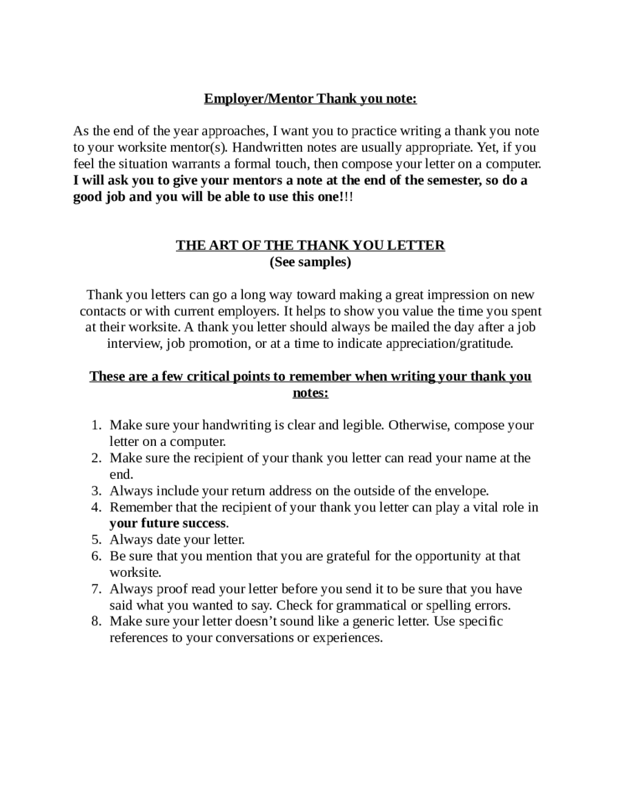 Example Of A Thank You Letter For A Job from handypdf.com