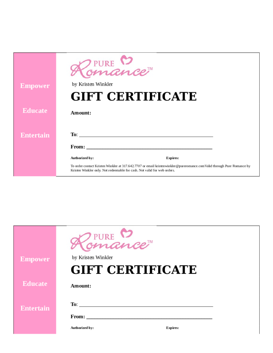 Gift Certificate Template Word - Edit, Fill, Sign Online  Handypdf Inside Award Certificate Templates Word 2007