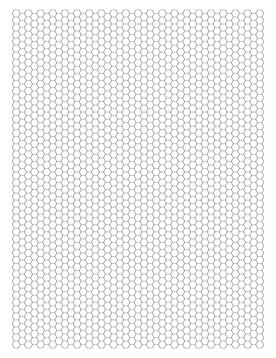 Printable Hexagon-Graph Paper 