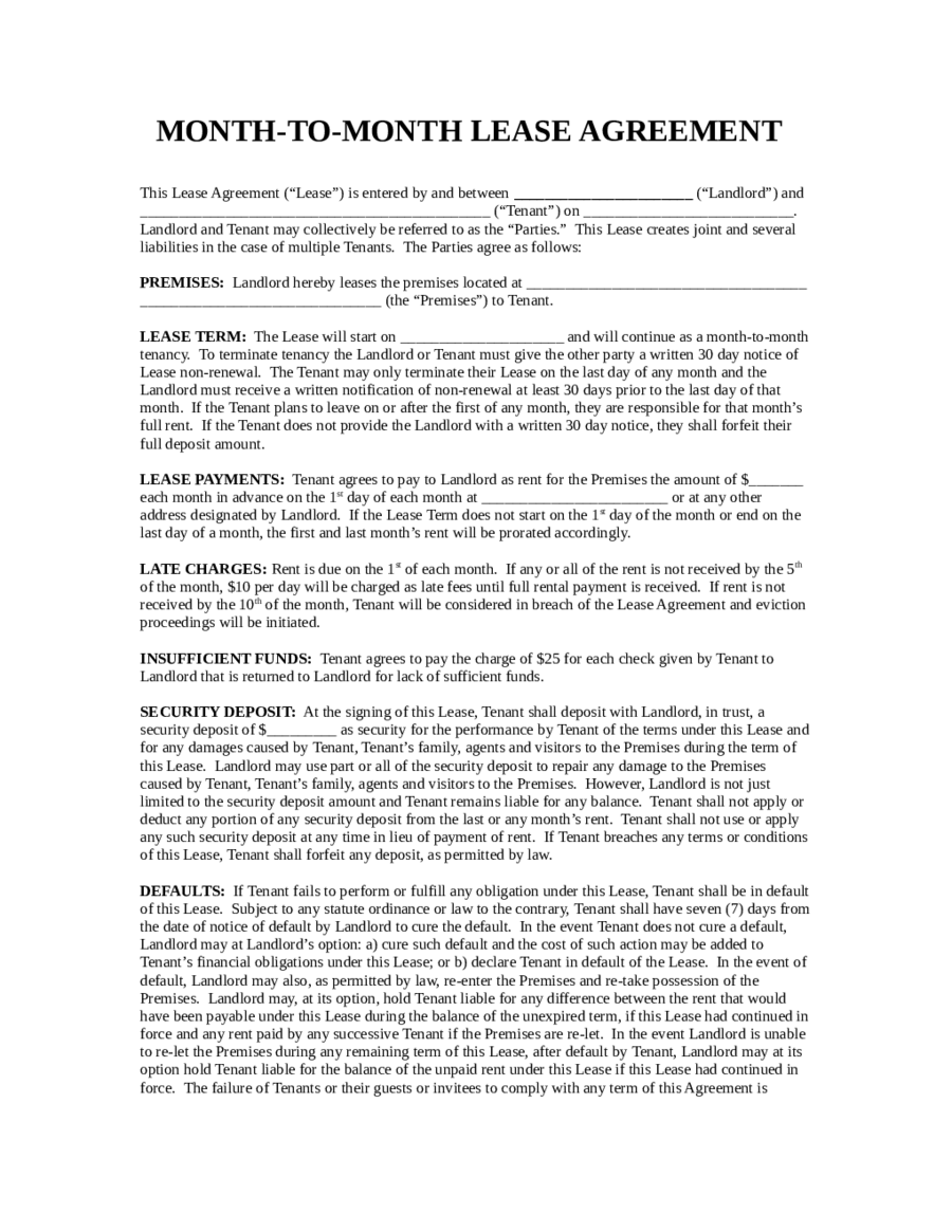 2021 Rental Agreement Fillable Printable Pdf Forms Handypdf