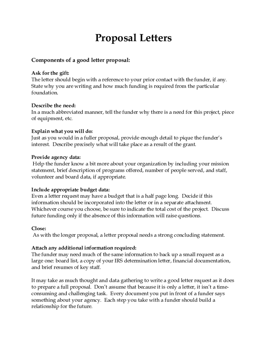 what is cover letter in business proposal