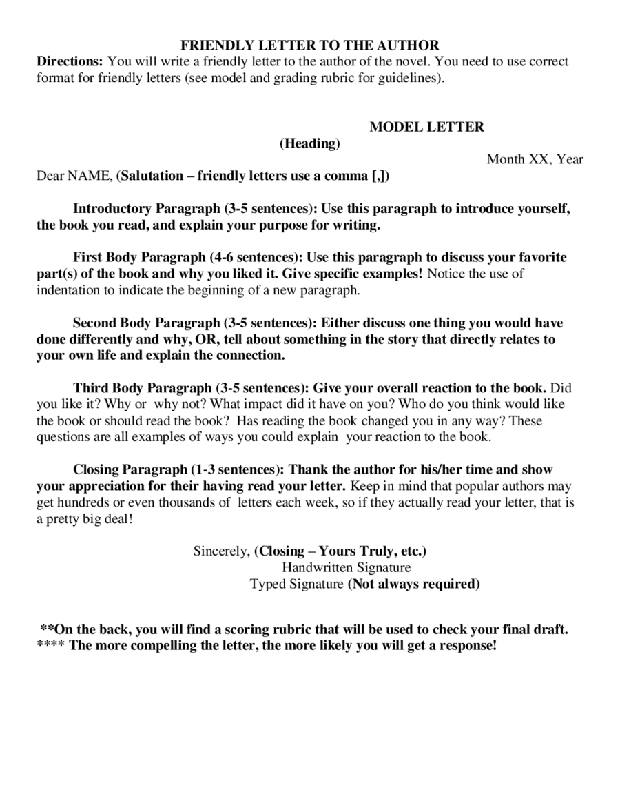 Proper Friendly Letter Format Edit Fill Sign Online Handypdf 1946