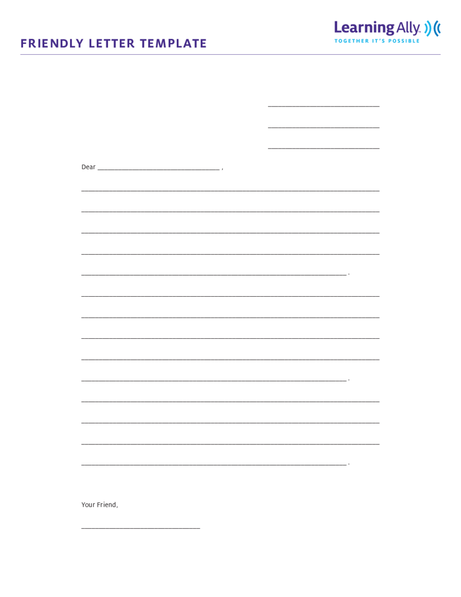 Friend Letter Format