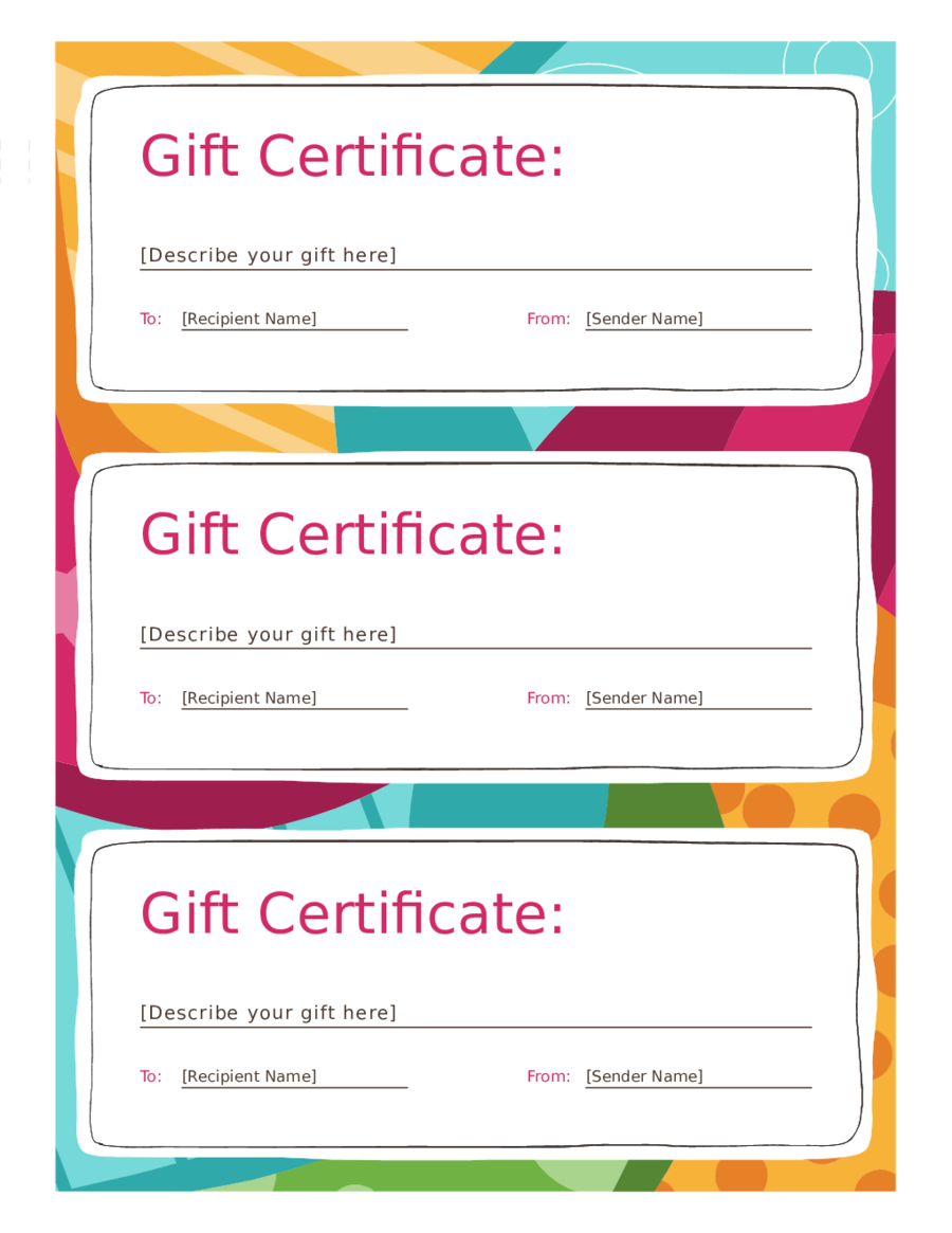 2021 Gift Certificate Form Fillable Printable Pdf Forms Handypdf