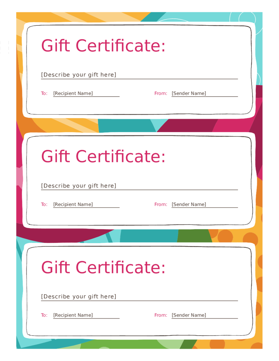 Gift Certificate Form