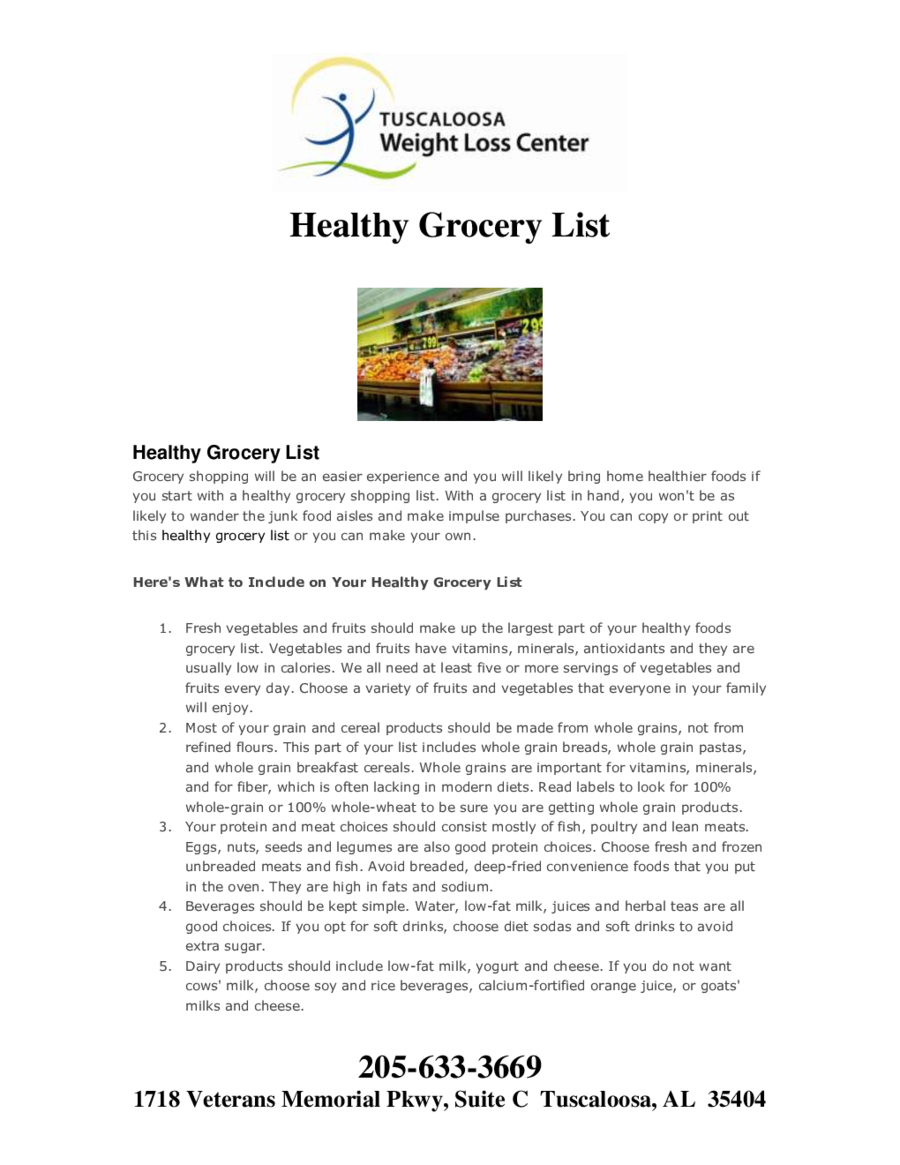 Healthy Grocery List-Tips To Increase Your Metabolism