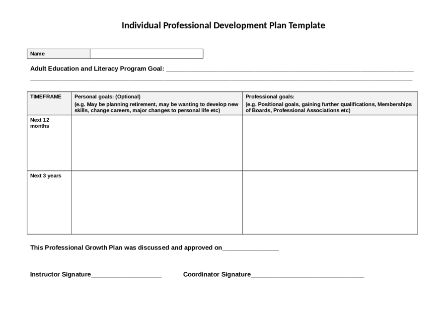 2024 Personal Development Plan Fillable, Printable PDF & Forms Handypdf