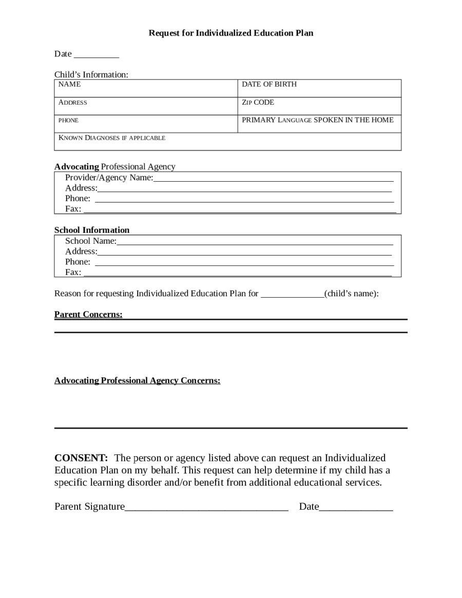 2024 Individual Education Plan Fillable, Printable PDF & Forms Handypdf