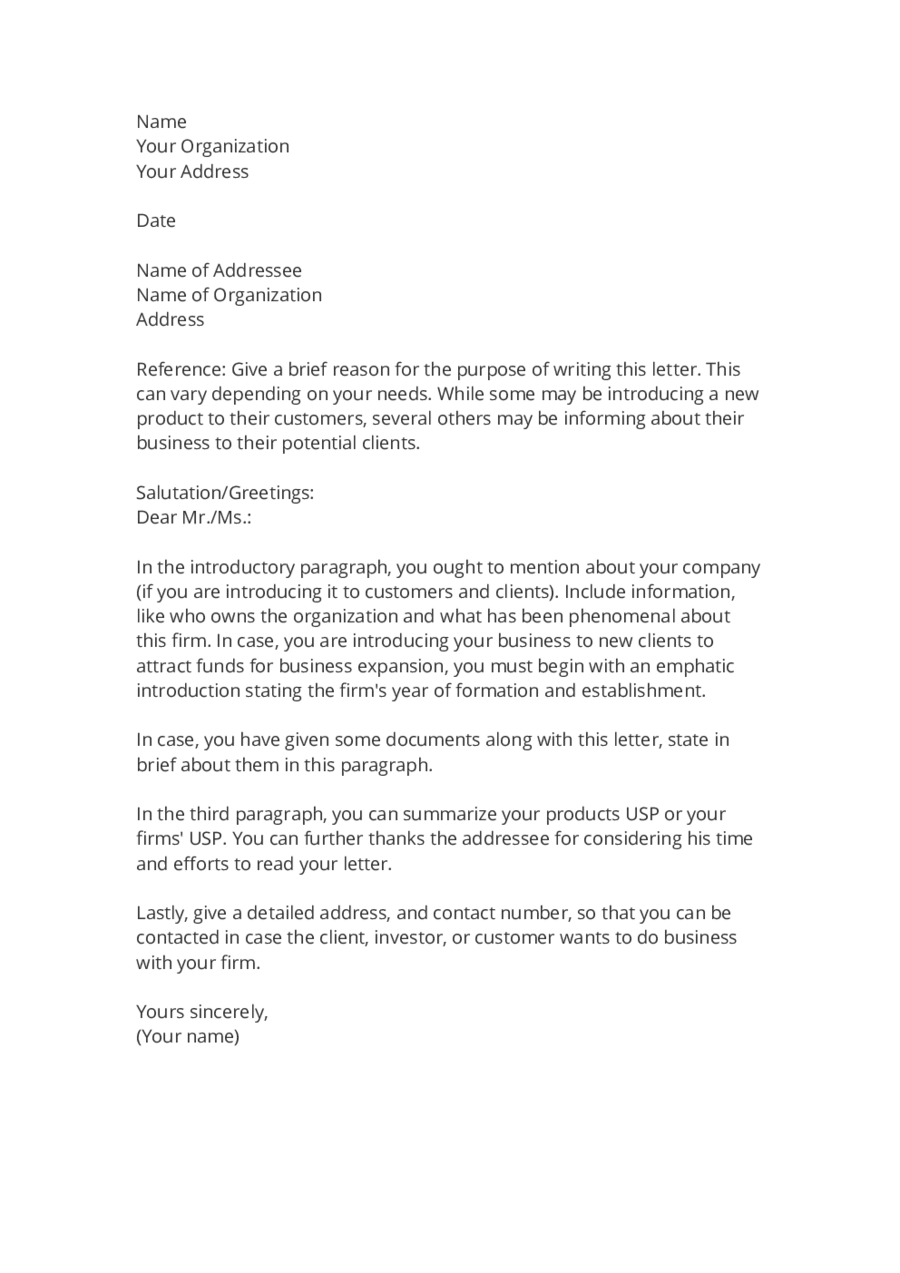 Company Letter Of Introduction from handypdf.com