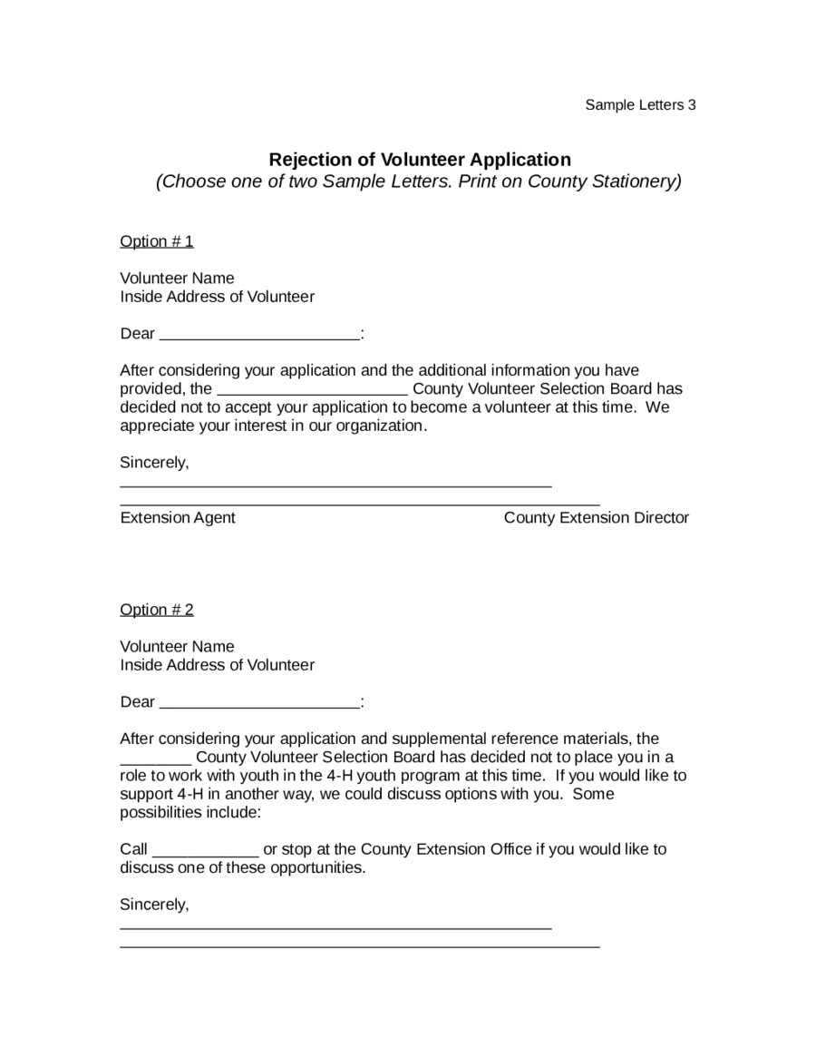 2020 Job Rejection Letter Fillable Printable Pdf Forms Handypdf