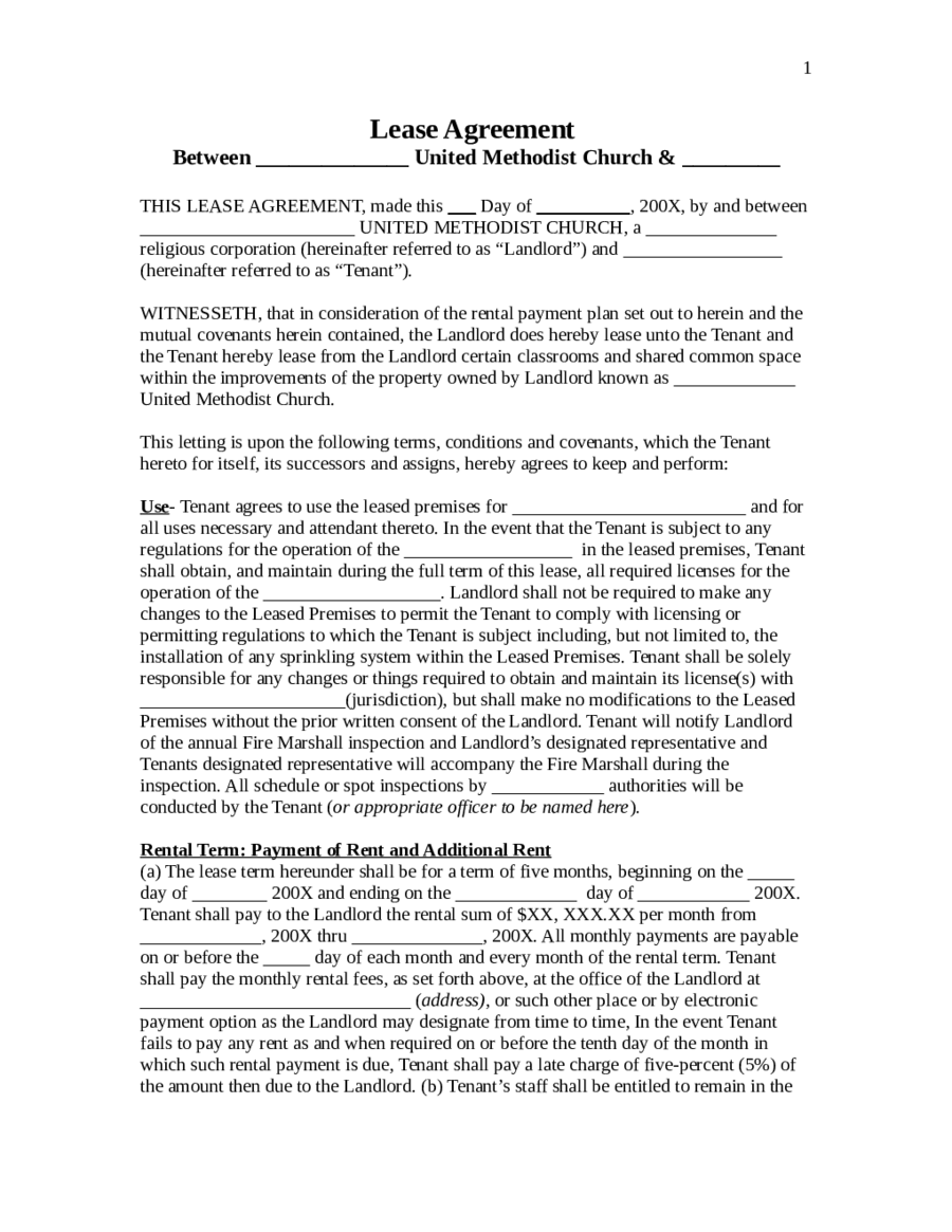 2018 Lease Agreement  Fillable, Printable PDF \u0026 Forms  Handypdf
