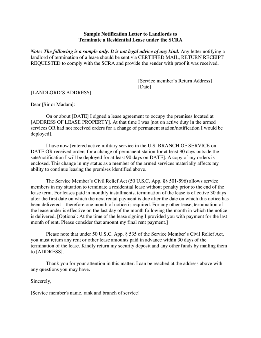 Sample Letter To Terminate Lease Early from handypdf.com