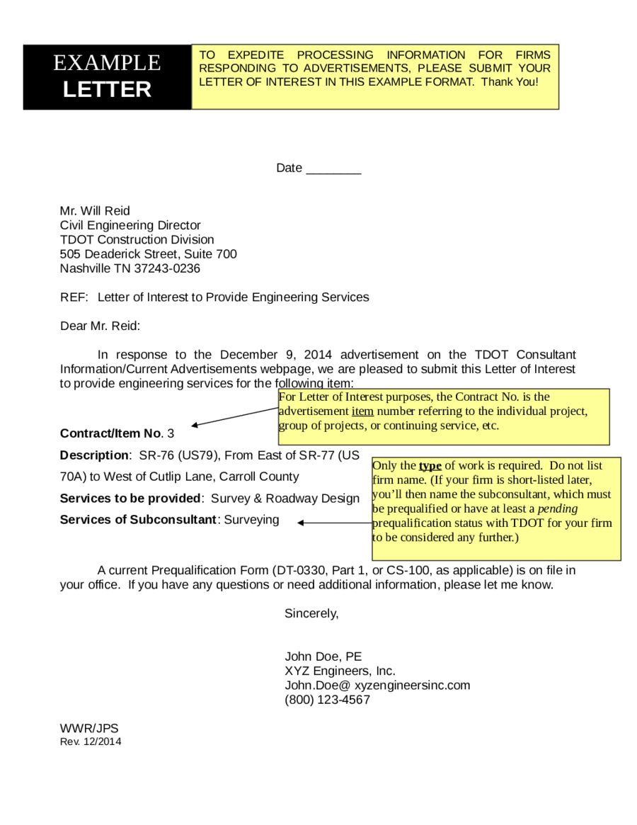 2022 Letter Of Interest Fillable Printable Pdf Forms Handypdf Zohal 9426