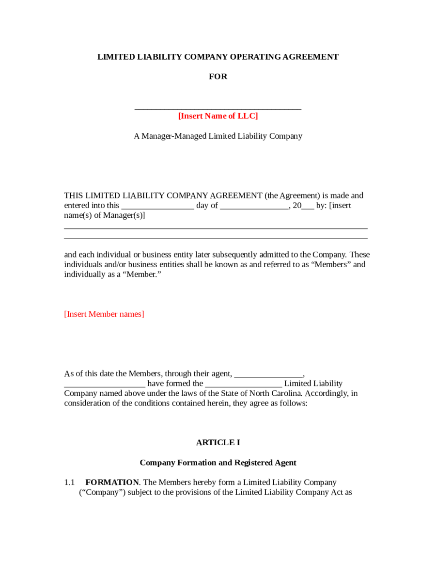 llc operating agreement template 0255825