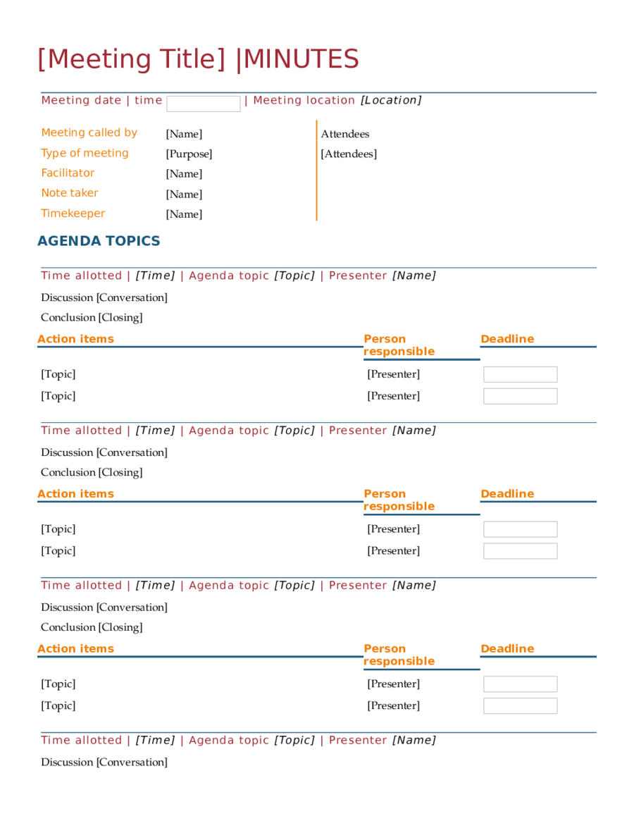 Template For Meeting Minutes - Edit, Fill, Sign Online  Handypdf Pertaining To Meeting Minutes Template Doc