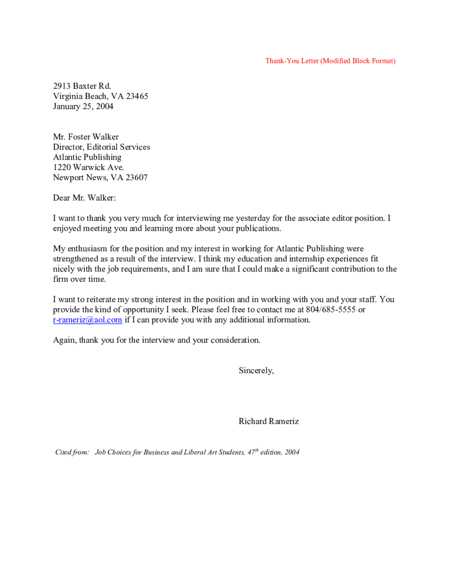 Sample Business Letter Format