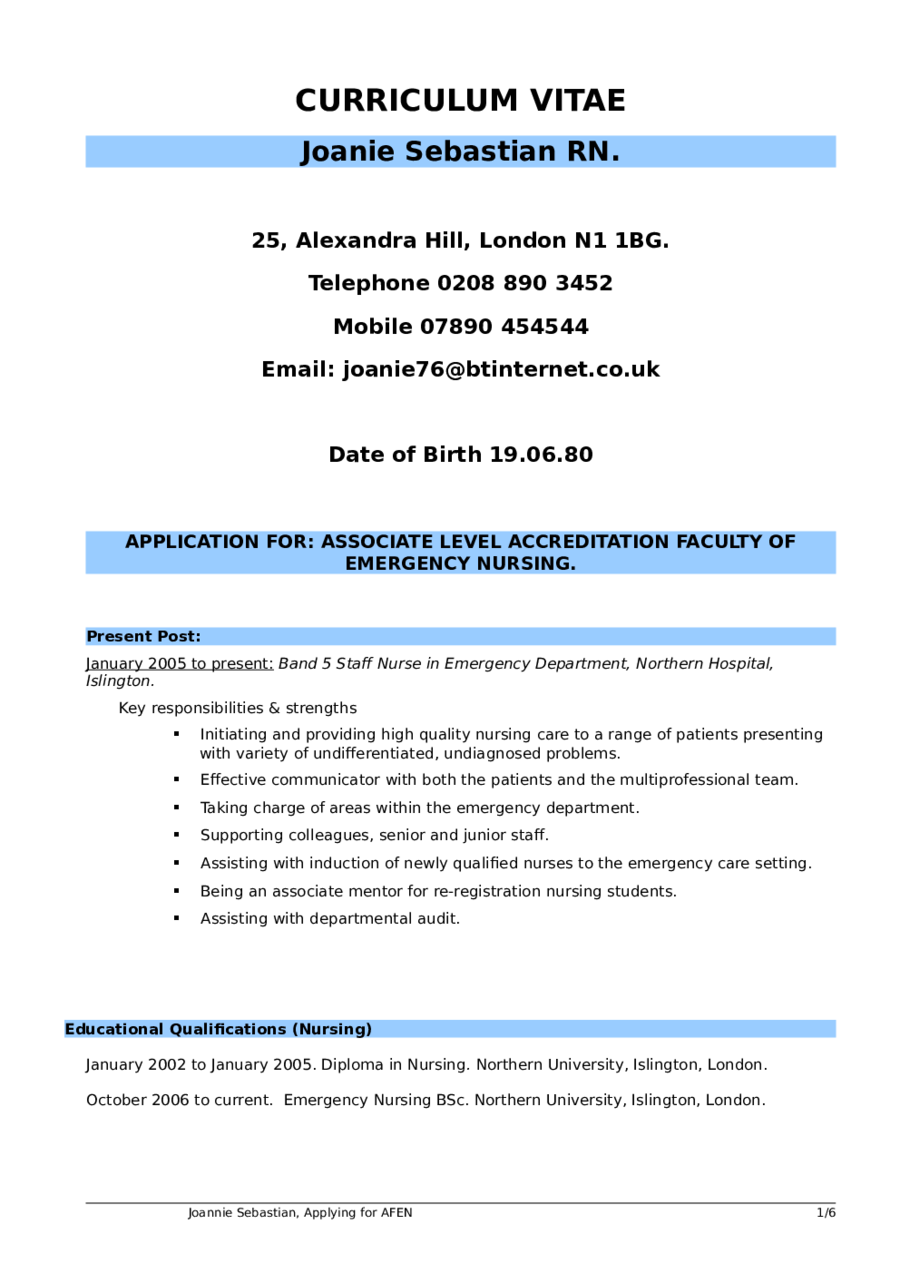 Nicu Nurse Resume