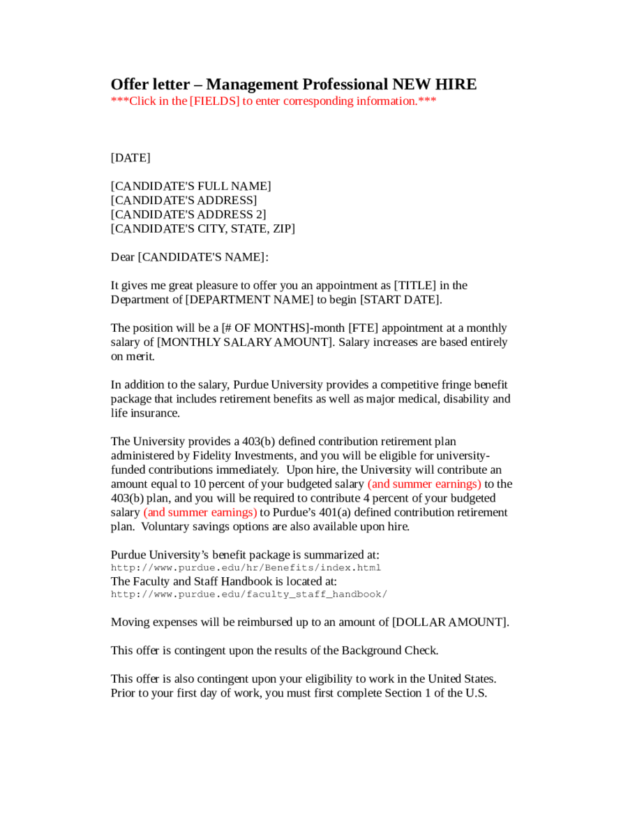 Acceptance Of Job Offer Letter Format Edit Fill Sign Online Handypdf