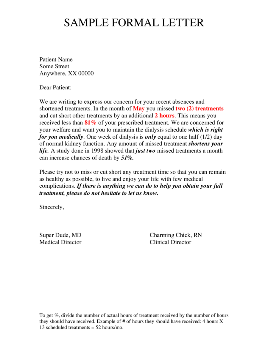 Sample Formal Letter Edit Fill Sign Online Handypdf