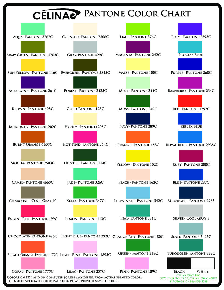 2023 Color Chart Fillable, Printable PDF & Forms Handypdf