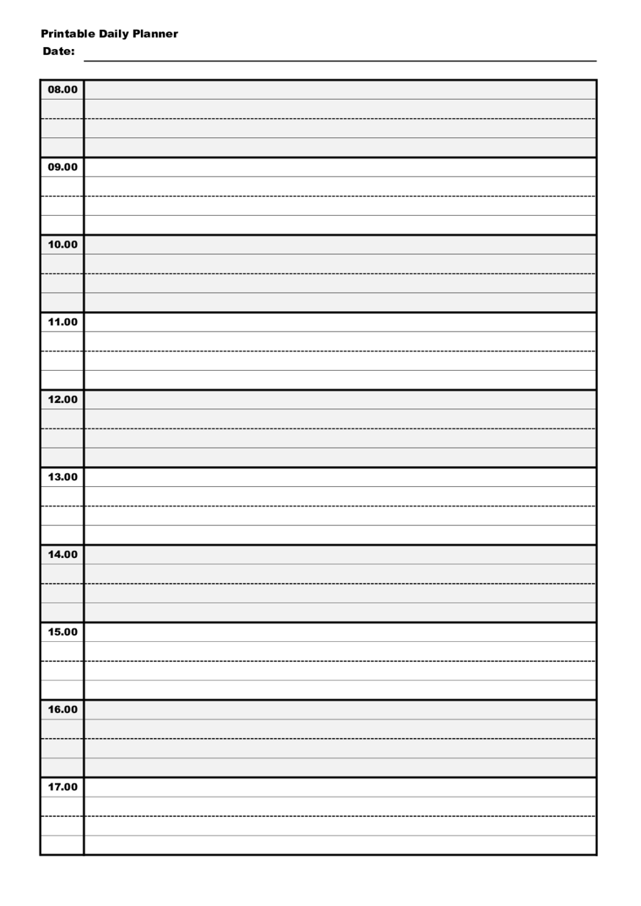 Download Daily Schedule Template