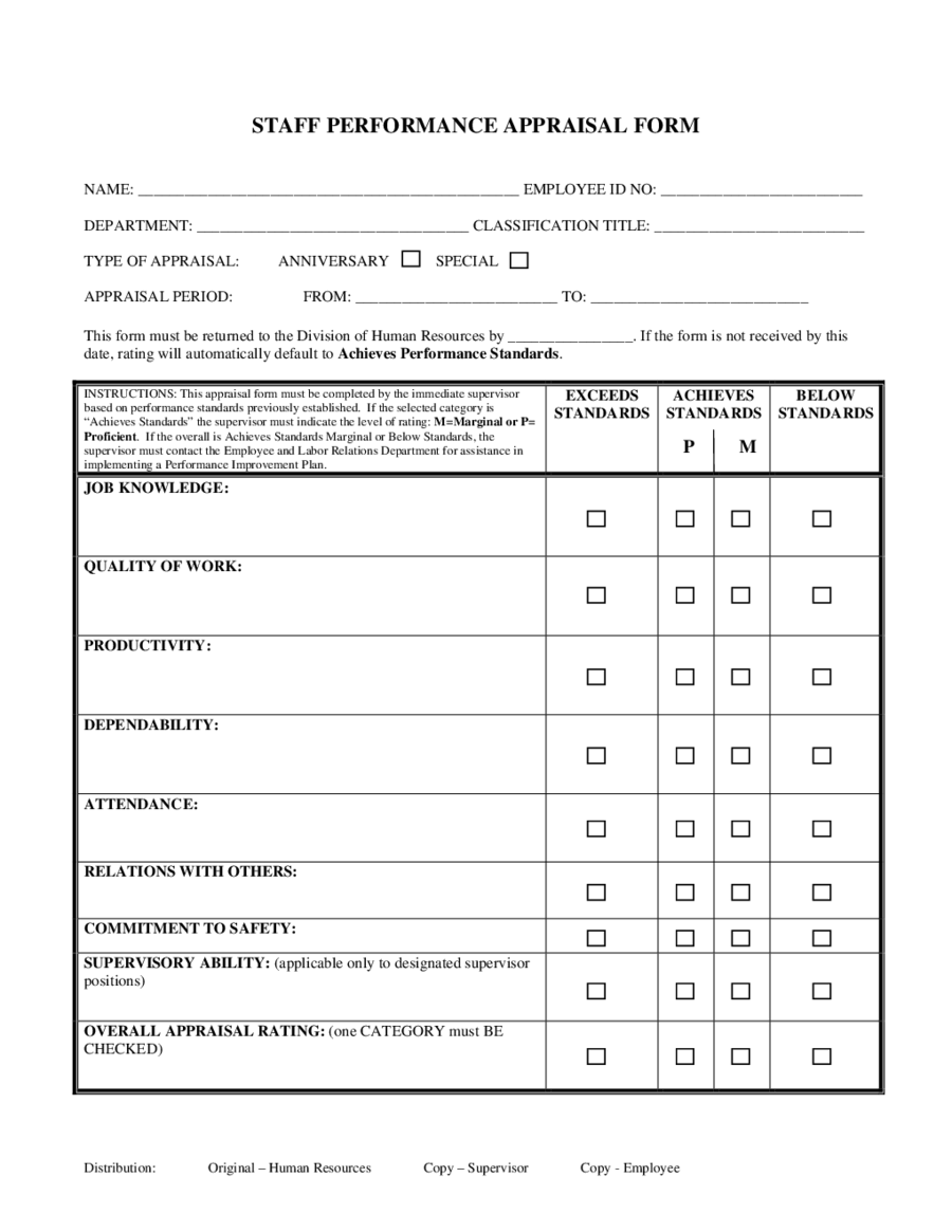 2023 Employee Evaluation Form Fillable, Printable PDF & Forms Handypdf