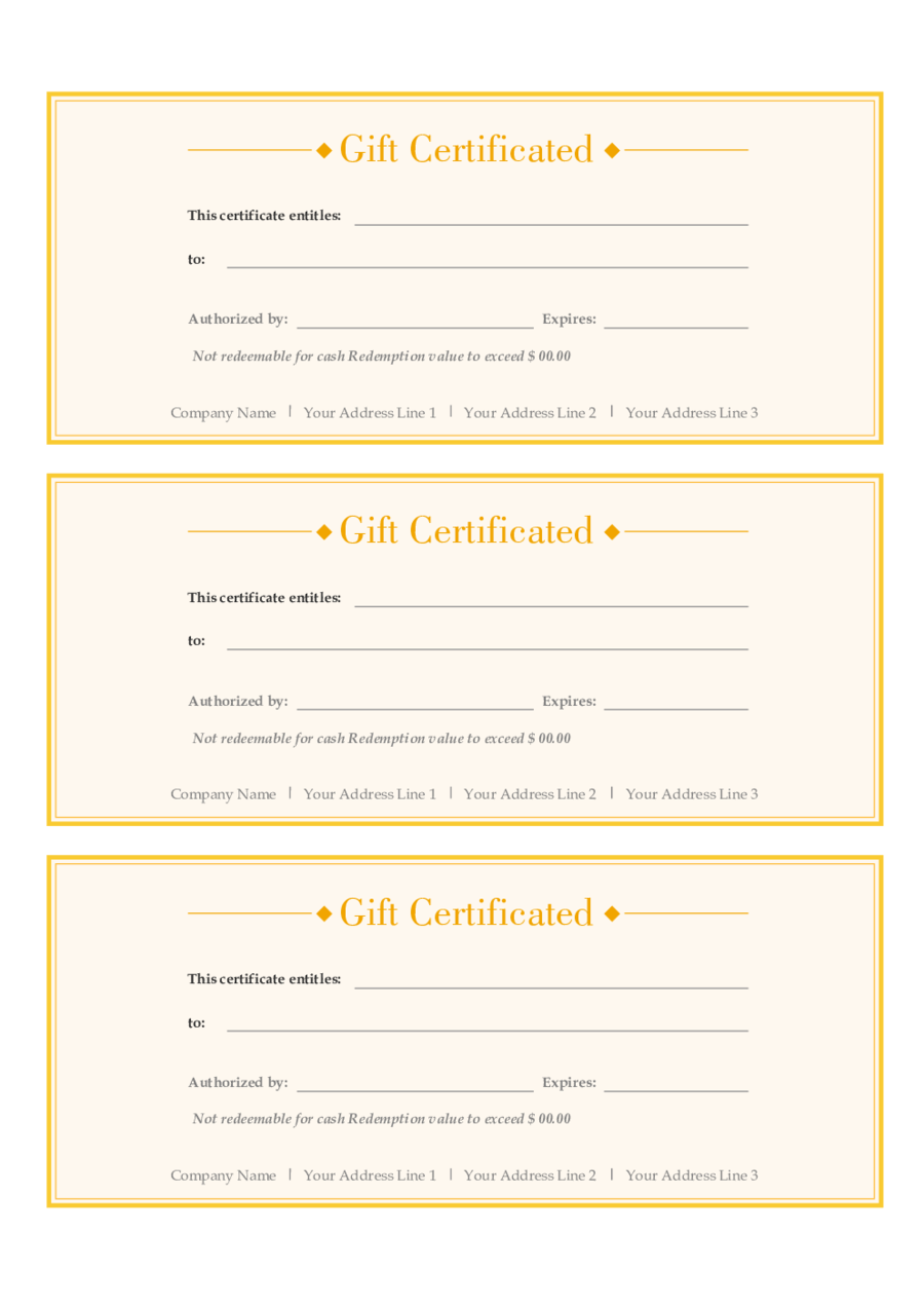 Printable Certificate Templates