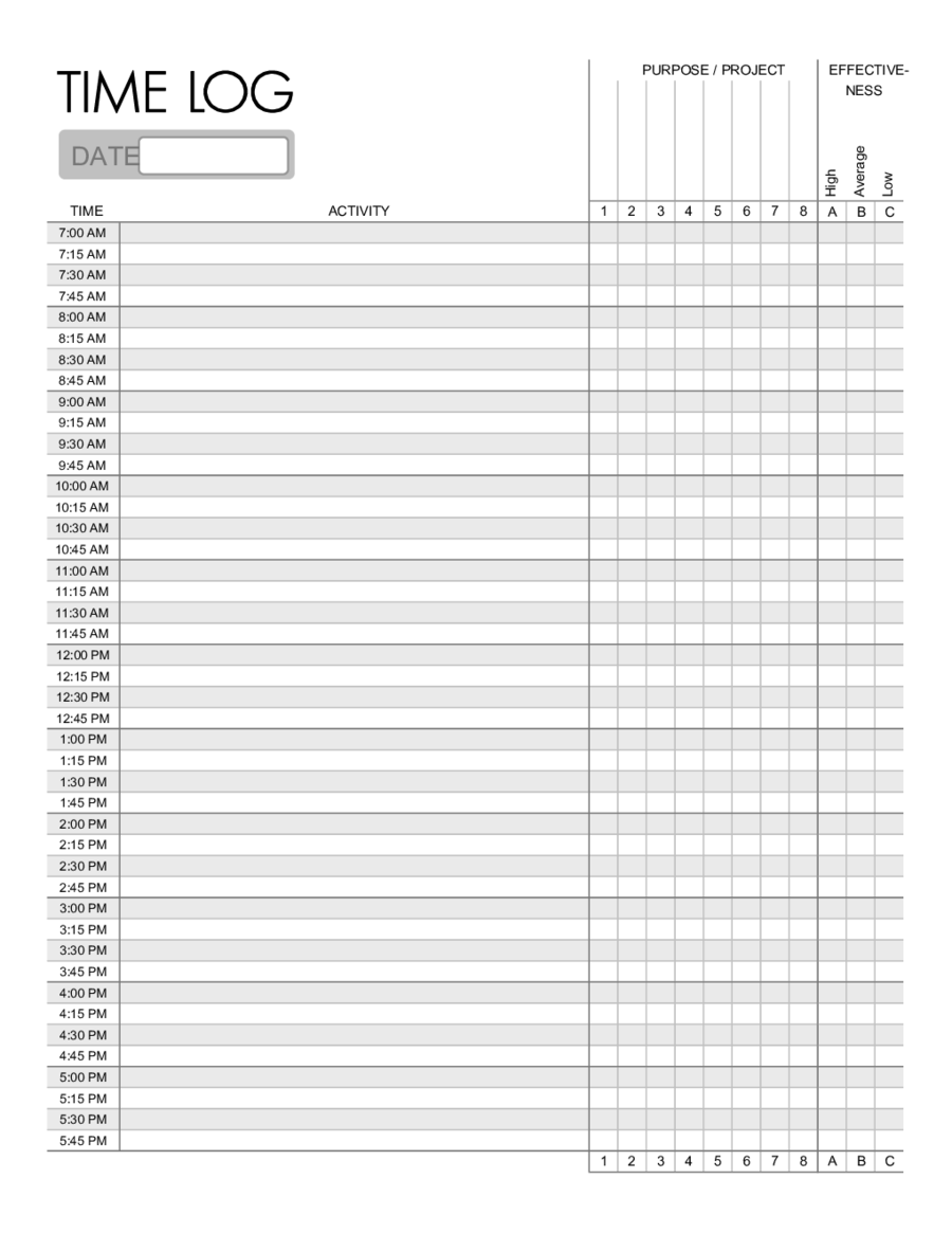 Printable Time Management Worksheets Template