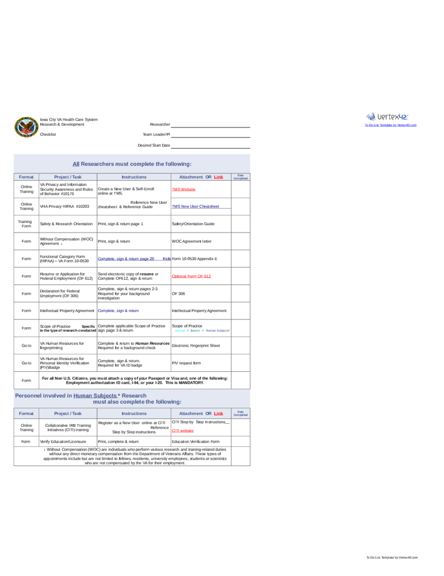 Fillable To Do List Template