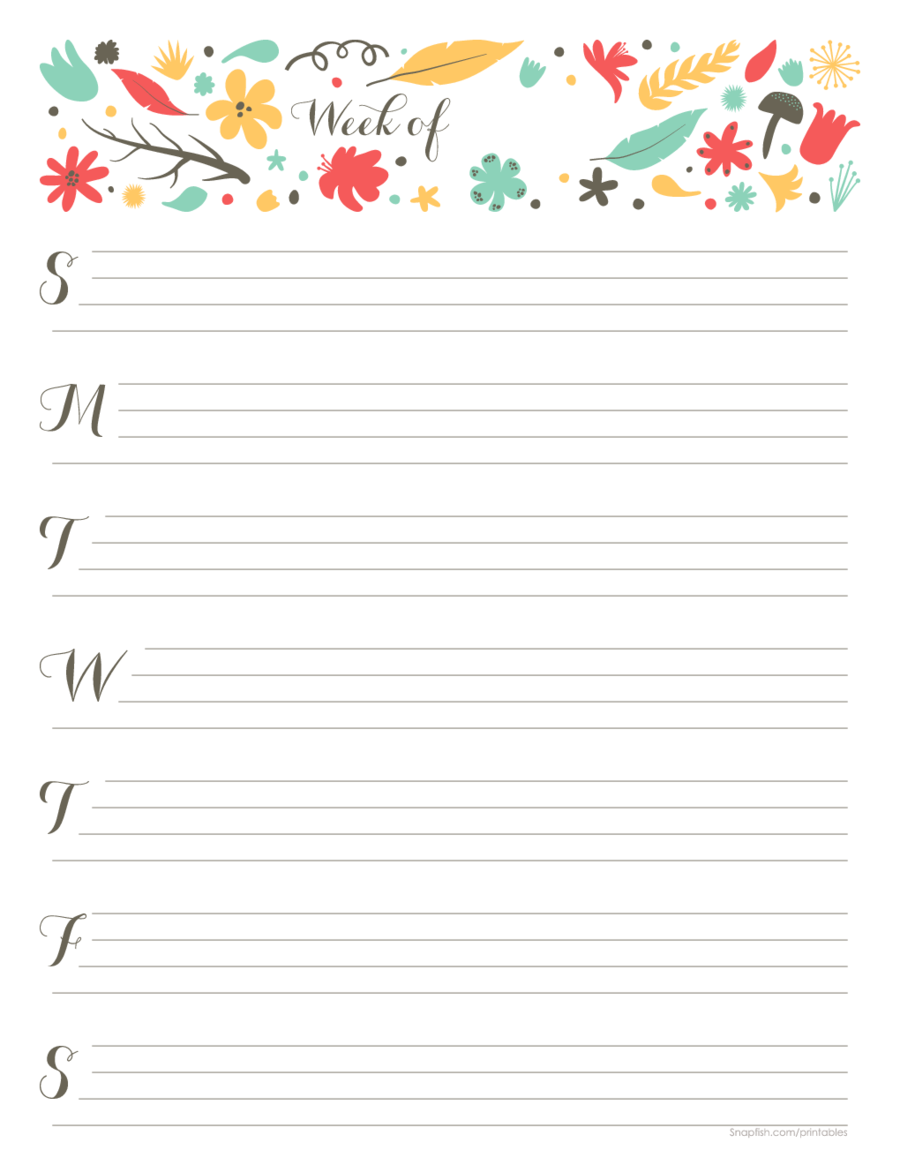 blank weekly planner template edit fill sign online handypdf