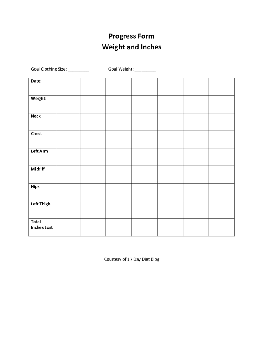 Weight Diet Chart