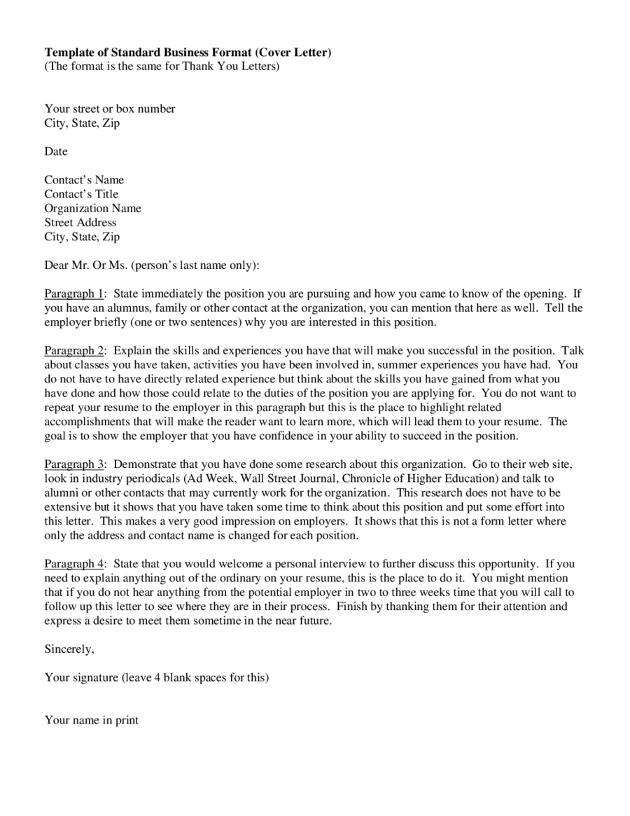 Professional Business Letter Download