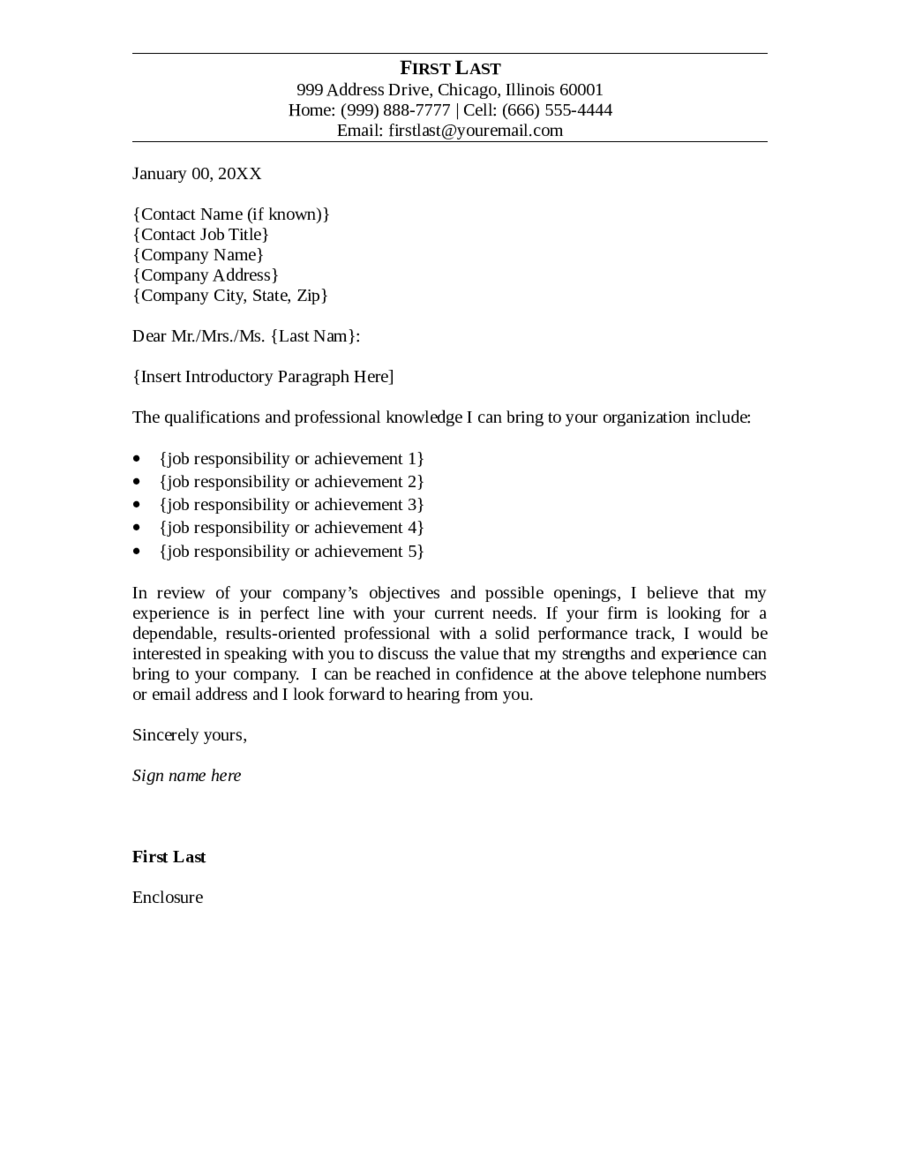 2024 Professional Letter Format Fillable Printable PDF Forms 