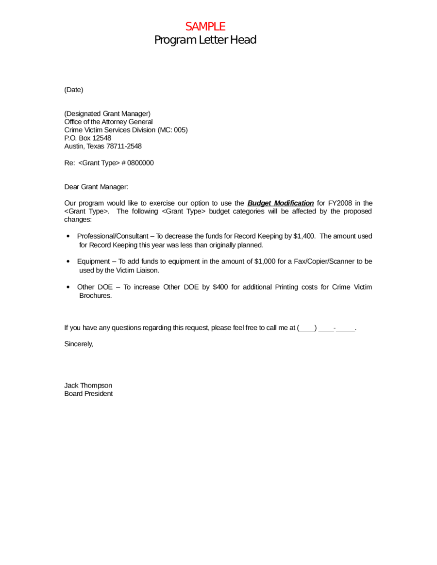 Professional Letter Sample Format