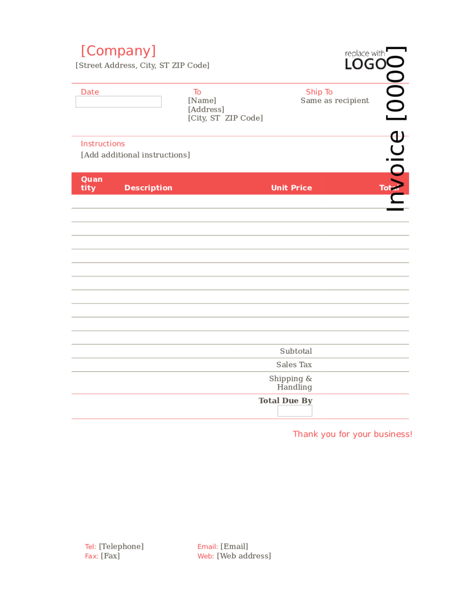 2022 invoice template fillable printable pdf forms handypdf