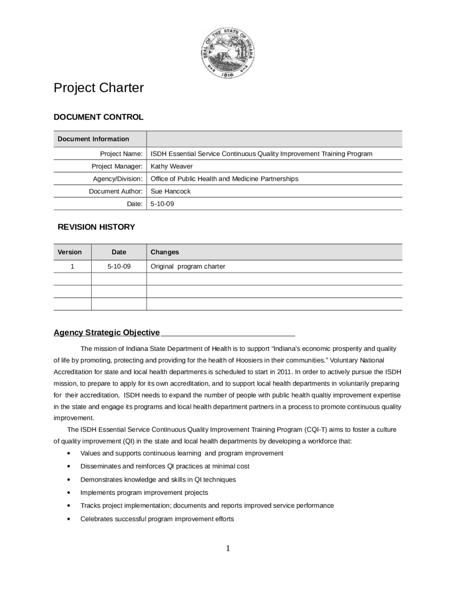 Agile Project Charter Template