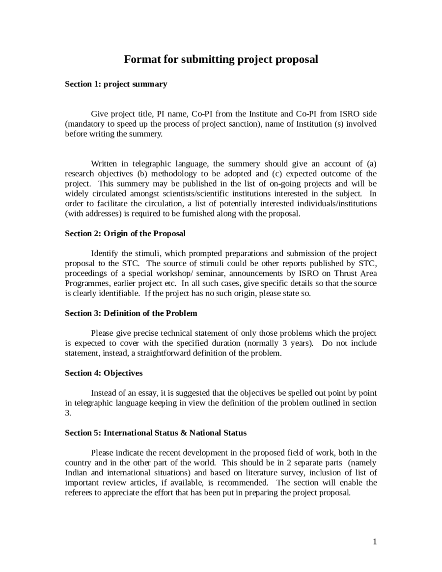 Project Proposal Letter