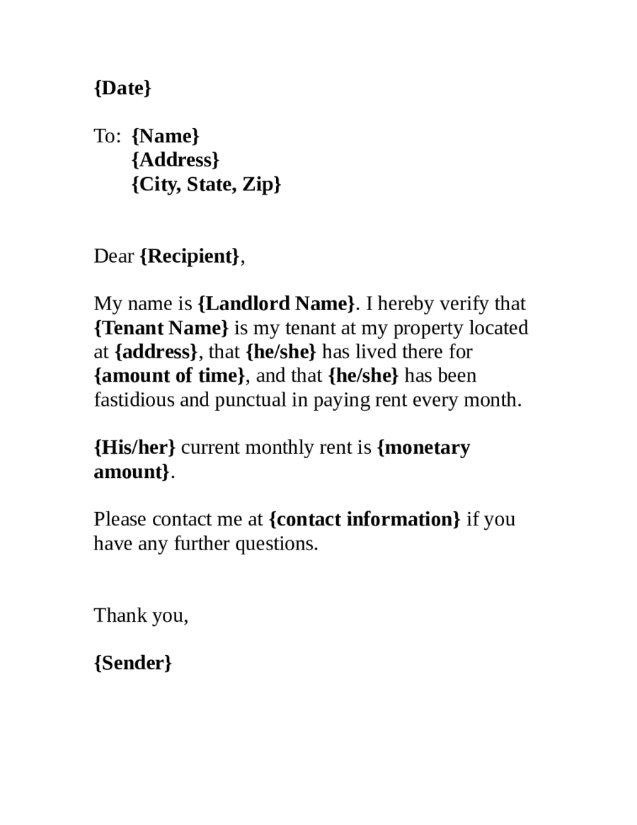 Proof Of Residency Letter Sample