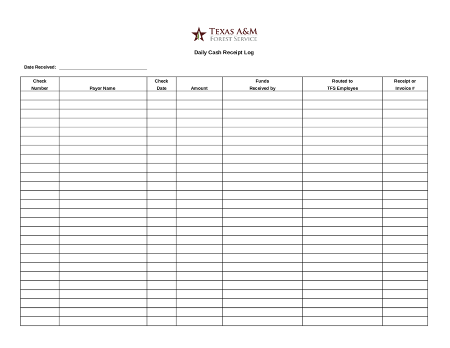 Invoice Log Template Collection