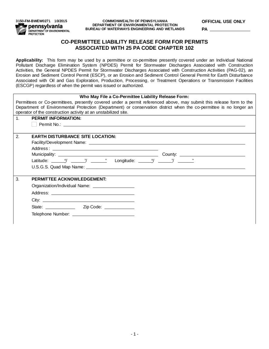 Release of Liability Form Template
