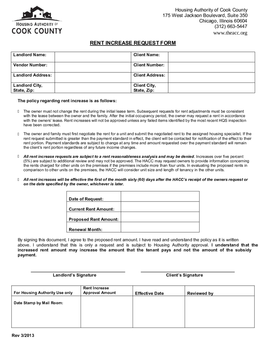 2024 Rent Increase Letter Fillable, Printable PDF & Forms Handypdf