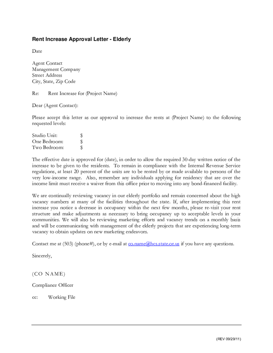 2024 Rent Increase Letter Fillable Printable PDF Forms Handypdf